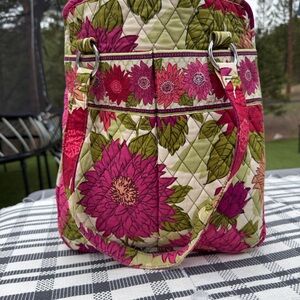 Vera Bradley Pink and Green Floral Tote